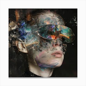 Woman In Space 5 Canvas Print