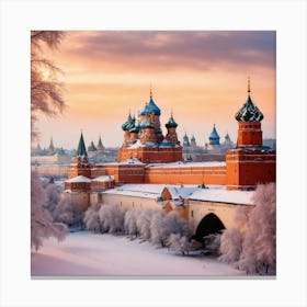 Winter Kremlin (2) Canvas Print