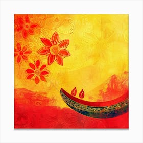 Diwali Greeting Card 1 Canvas Print