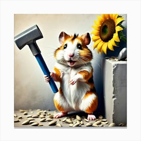 Hammer Hamster Canvas Print