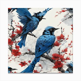 Blue Birds Canvas Print