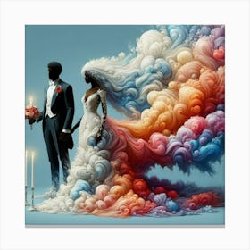 Wedding In The Clouds 1 Canvas Print