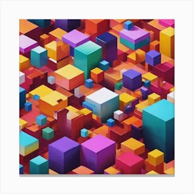 Abstract Cubes Canvas Print