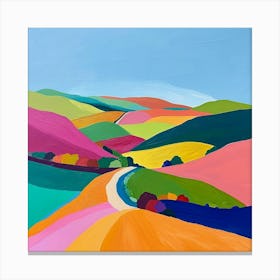 Colourful Abstract Exmoor National Park England 1 Canvas Print