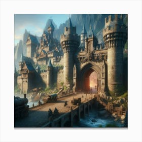 Castle In The Mountains 5 Canvas Print