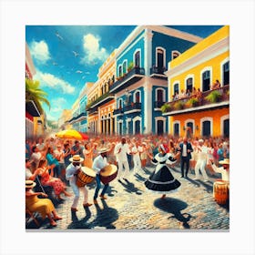 Old San Juan - Street Scene Canvas Print