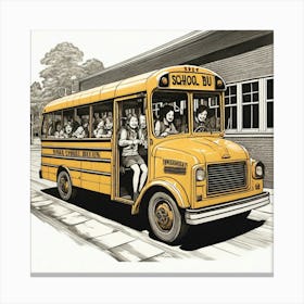 School Bus (1) Canvas Print