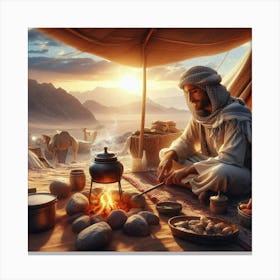 Bedoiun Cooking 1 Canvas Print