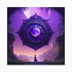 Purple Moon Canvas Print