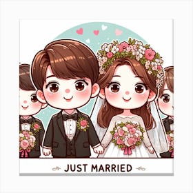 Just Married 3 Canvas Print