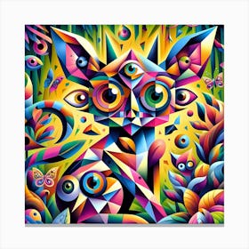 Colorful Cat Canvas Print