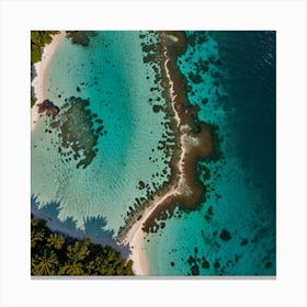 Aerial View Of A Tropical Island 7 Canvas Print