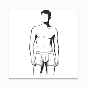 Man In Underwear 1 Canvas Print