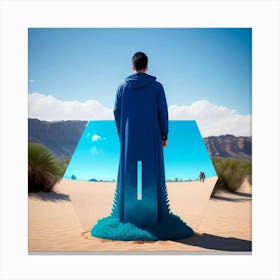 Man Standing In The Desert 6 Canvas Print