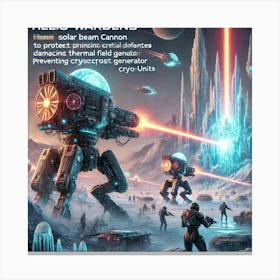 A Futuristic Sci Fi Depiction Of Helio Wardens Canvas Print