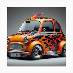 Flaming Fiat Canvas Print