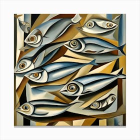 Sardines Abstract Canvas Print