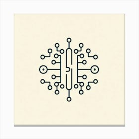 Circuit Board Logo Canvas Print