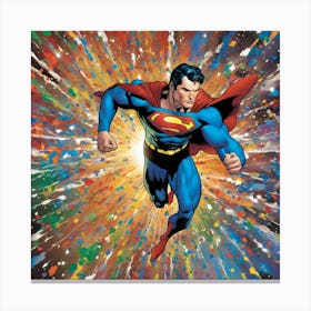 Superman Flying 9 Canvas Print
