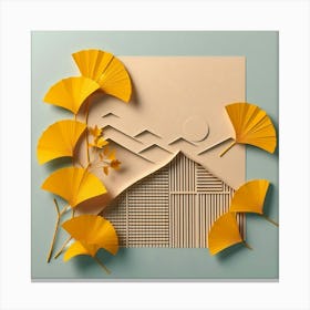 Origami, paperart Canvas Print