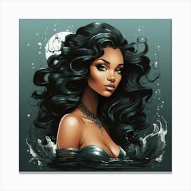 Mermaid paint art Canvas Print
