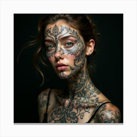 Tattooed Woman Canvas Print