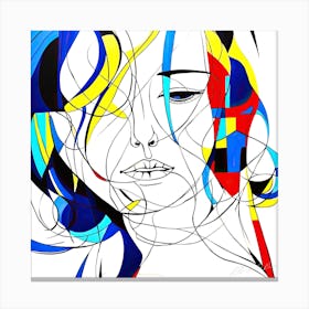 Abstract Thinker - Abstract Pattern Canvas Print