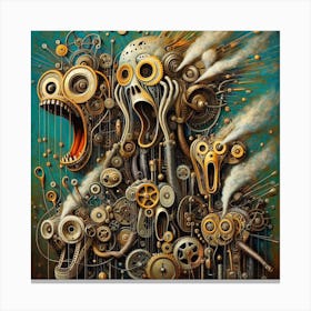 Mechanical Menagerie - "Gears of the Soul" 2 Canvas Print