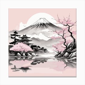 Albedobase Xl T Shirt Design Japanese Style Mountain In Front 1 (1) Canvas Print