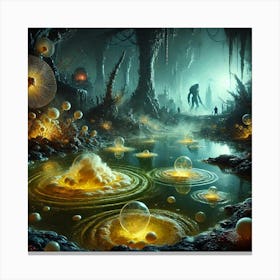 A Dramatic Scene Of The Aphraxis Pools Canvas Print