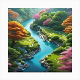 Peaceful Countryside River Miki Asai Macro Photography Close Up Hyper Detailed Trending On Artst (18) Canvas Print