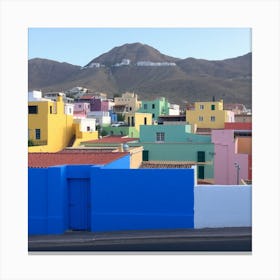 Colorful Houses In Lanzarote Canvas Print