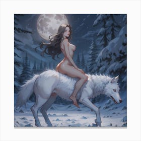 Nude Wolf Canvas Print