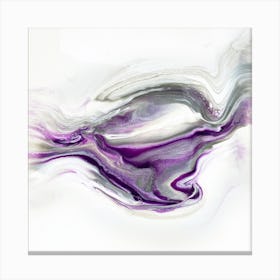 Purple Granite Square Canvas Print