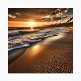 Sunset On The Beach 797 Canvas Print