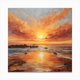 Sunset On The Beach 2 Canvas Print