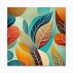 Abstract Leaves Canvas Print