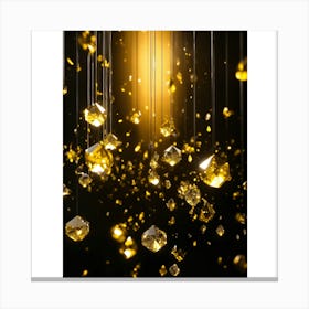 Gold Crystals Canvas Print