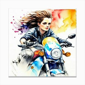 Biker 1 Canvas Print