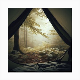 Tent In The Forest Canvas Print