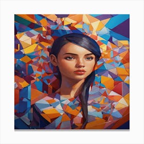 Abstract Of A Girl Canvas Print