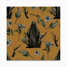 Ghosts And Flowers grim reaper Canvas Print