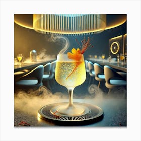 A Futuristic Cocktail Called Saffron Soju Spritz, Canvas Print