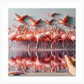 Flamingos Canvas Print