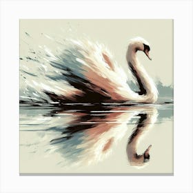 Illustration Swan 3 Canvas Print
