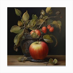 Apple In A Vase Canvas Print