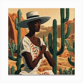 Cactus Woman Canvas Print