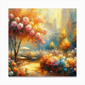 Flowers In The Park Canvas Print