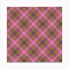 Plaid Fabric 66 Canvas Print