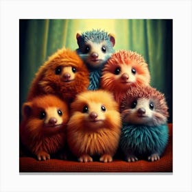 Firefly Group, Friendly, Fluffy, Creatures, Lies, Special Ability, Whimsical, Adorable, Quirky, Play (2) Canvas Print